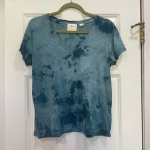 Maeve by Anthropologie Blue Tie Dye Tee Shirt Size M